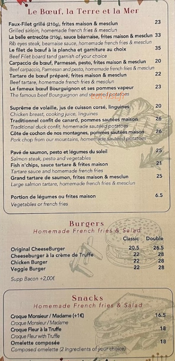 Café Fleur — carte page 3