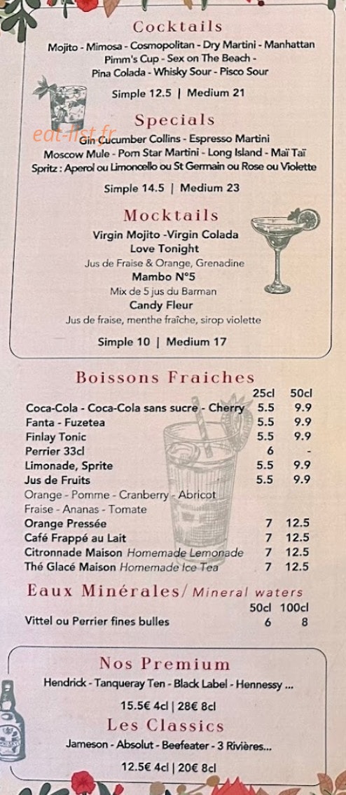 Café Fleur — carte page 6