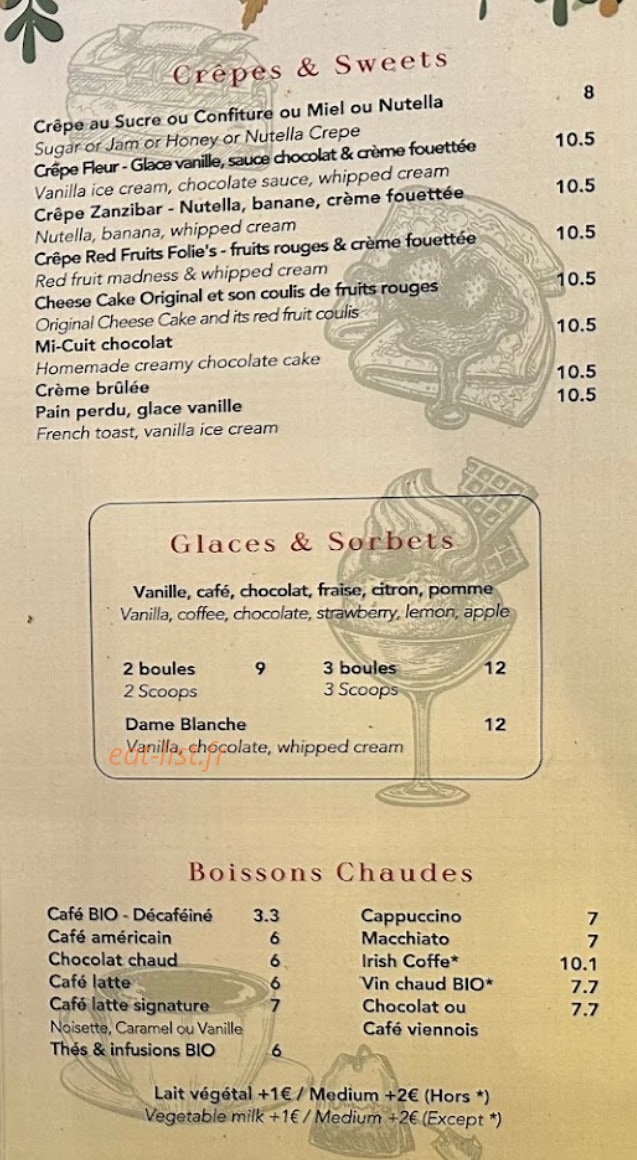 Café Fleur — carte page 4
