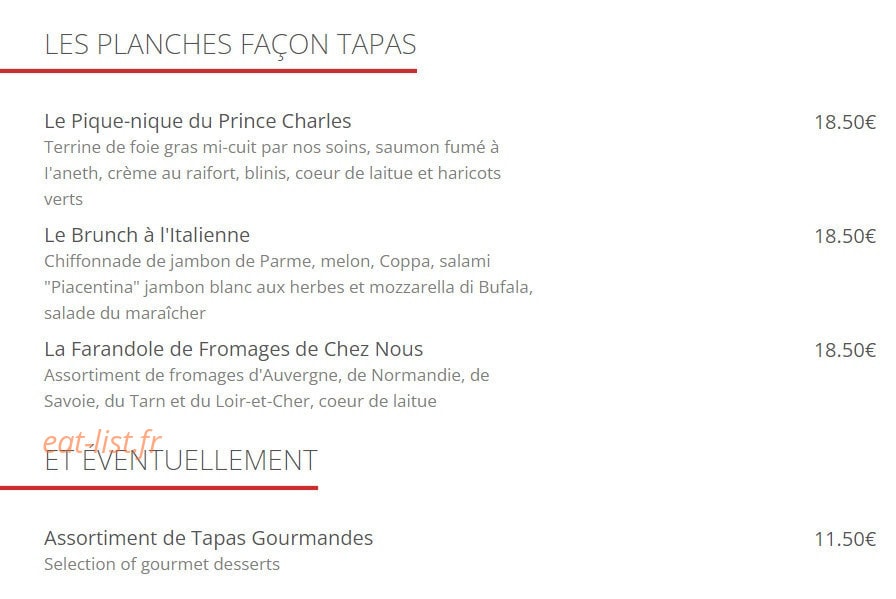 Café Michel — carte page 2