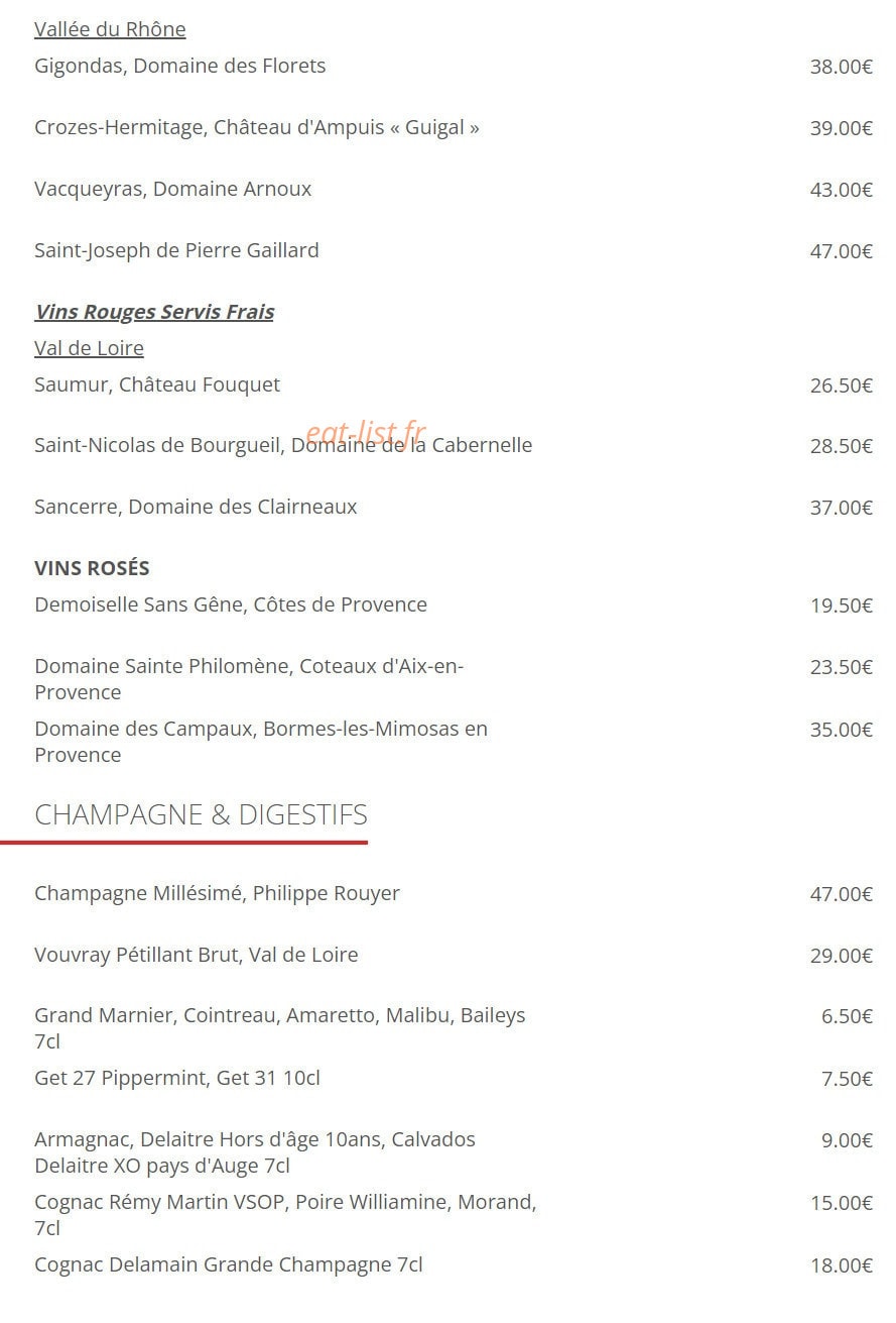 Café Michel — carte page 6
