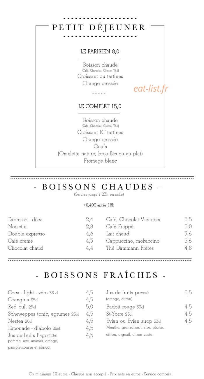 Café Regalia — carte page 11
