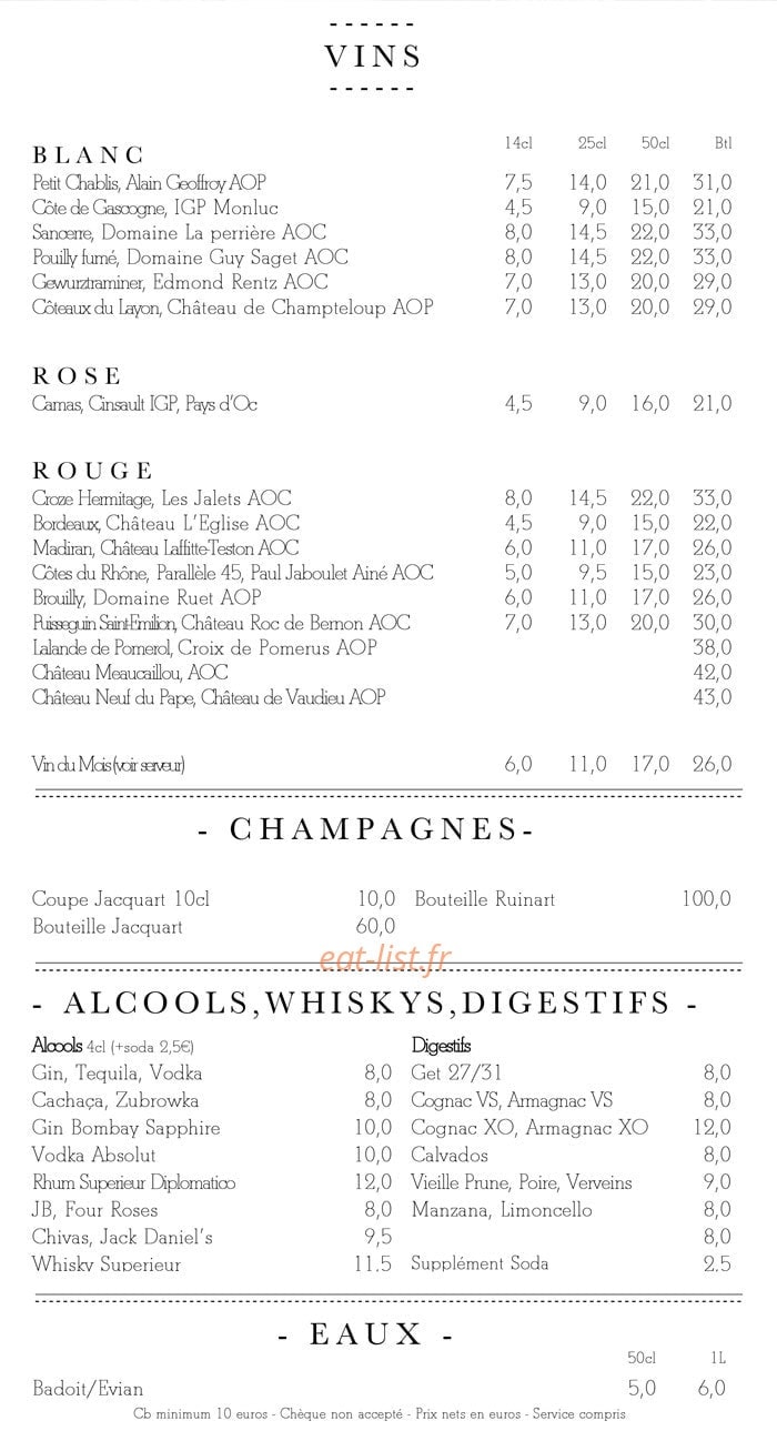 Café Regalia — carte page 3