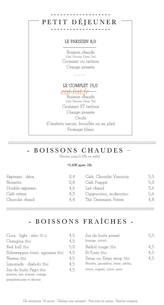 Café Regalia — carte page 12