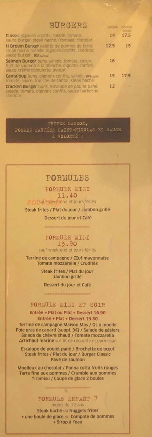 Cantine Max — carte page 2