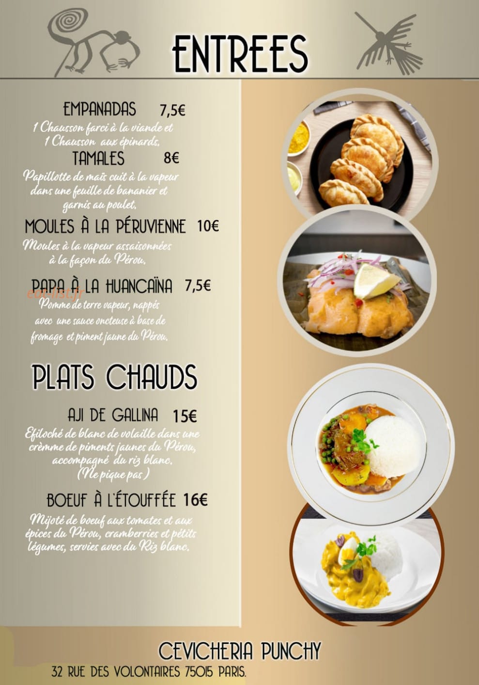 Cevicheria Punchy — carte page 1