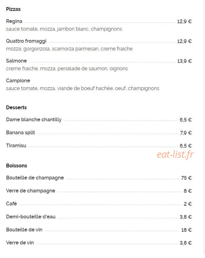 Chez Milo — carte page 2