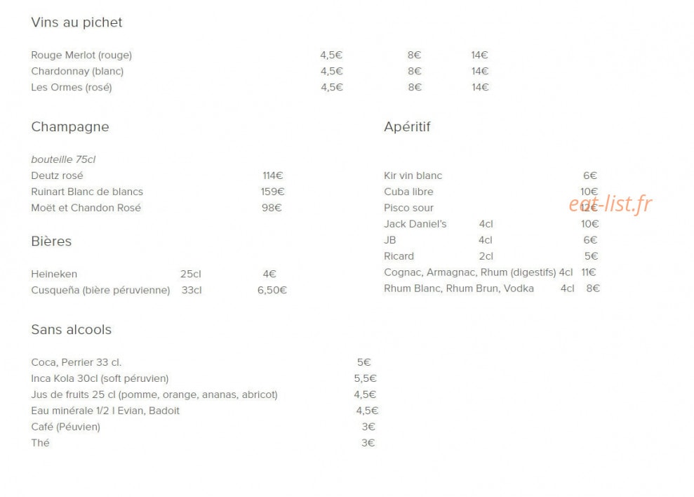 Chez Violeta — carte page 3