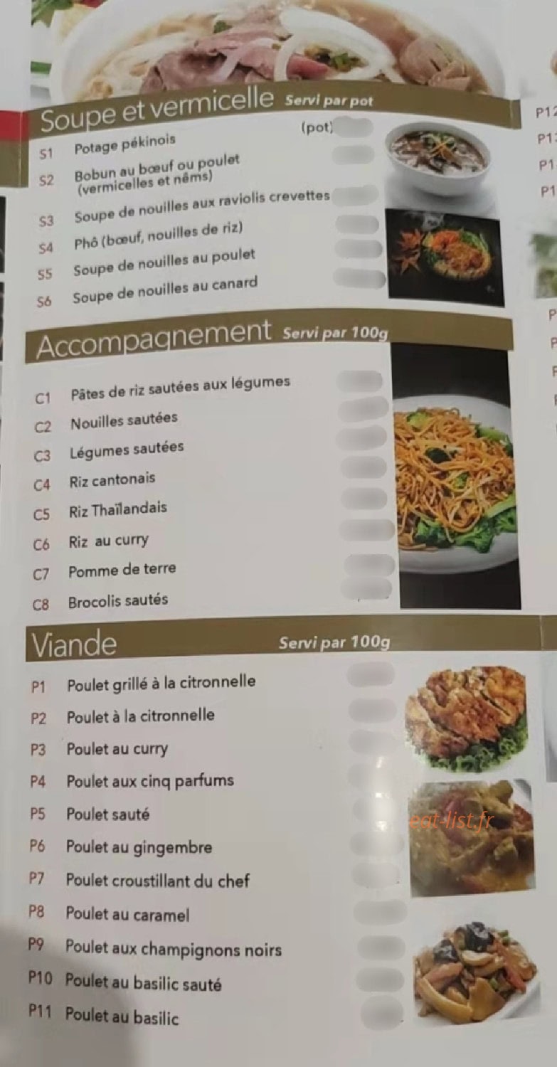 Chez Yang — carte page 2