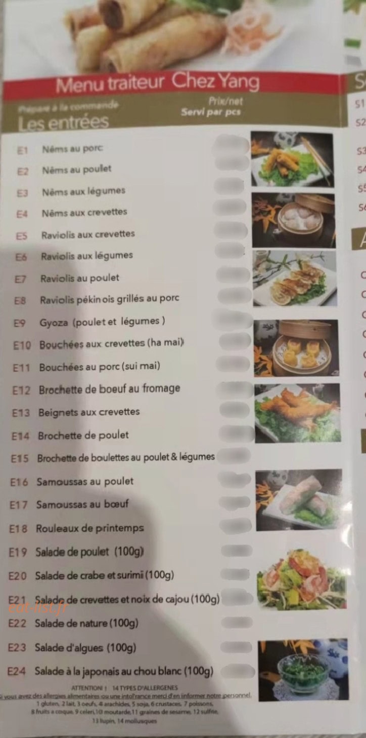 Chez Yang — carte page 5