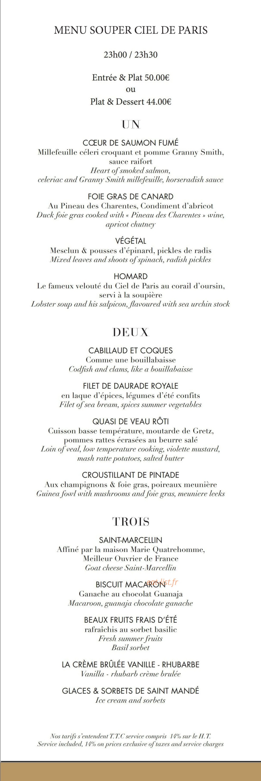 Ciel de Paris — carte page 5