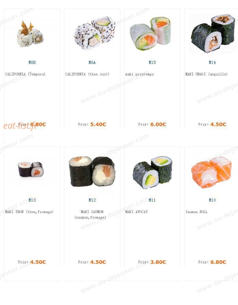 Coki sushi — carte page 9