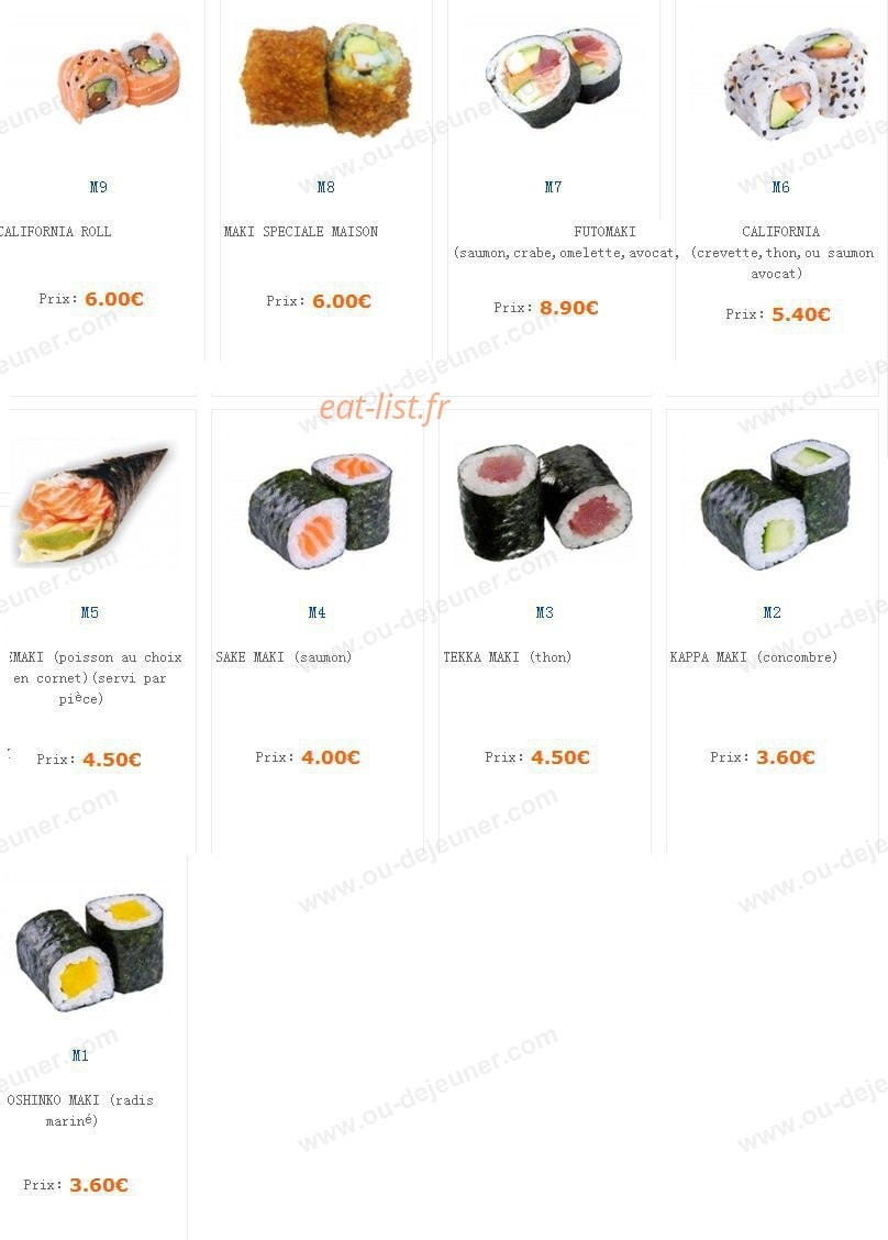 Coki sushi — carte page 10
