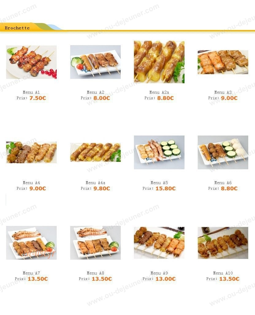 Coki sushi — carte page 3