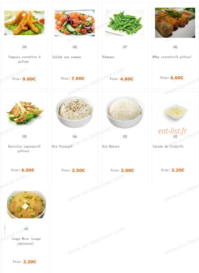 Coki sushi — carte page 6