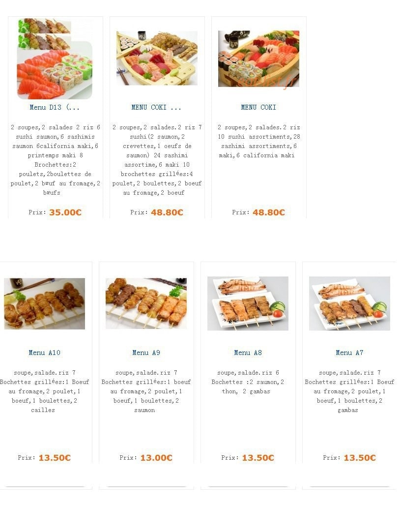 Coki sushi — carte page 5