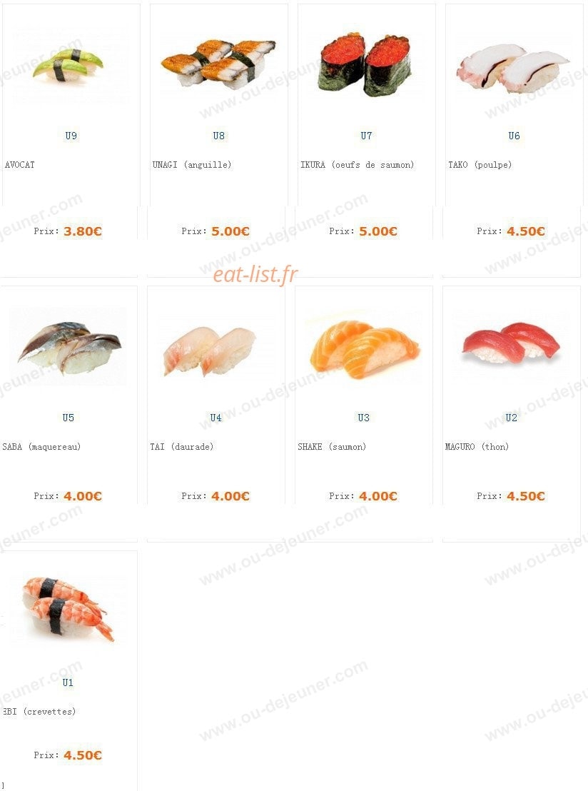Coki sushi — carte page 11