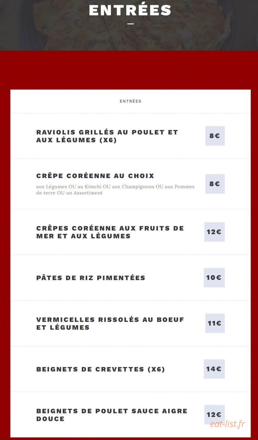 Comme La Corée — carte page 1