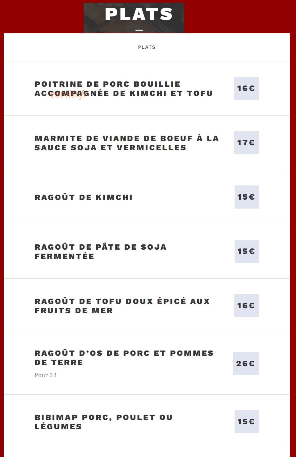 Comme La Corée — carte page 2