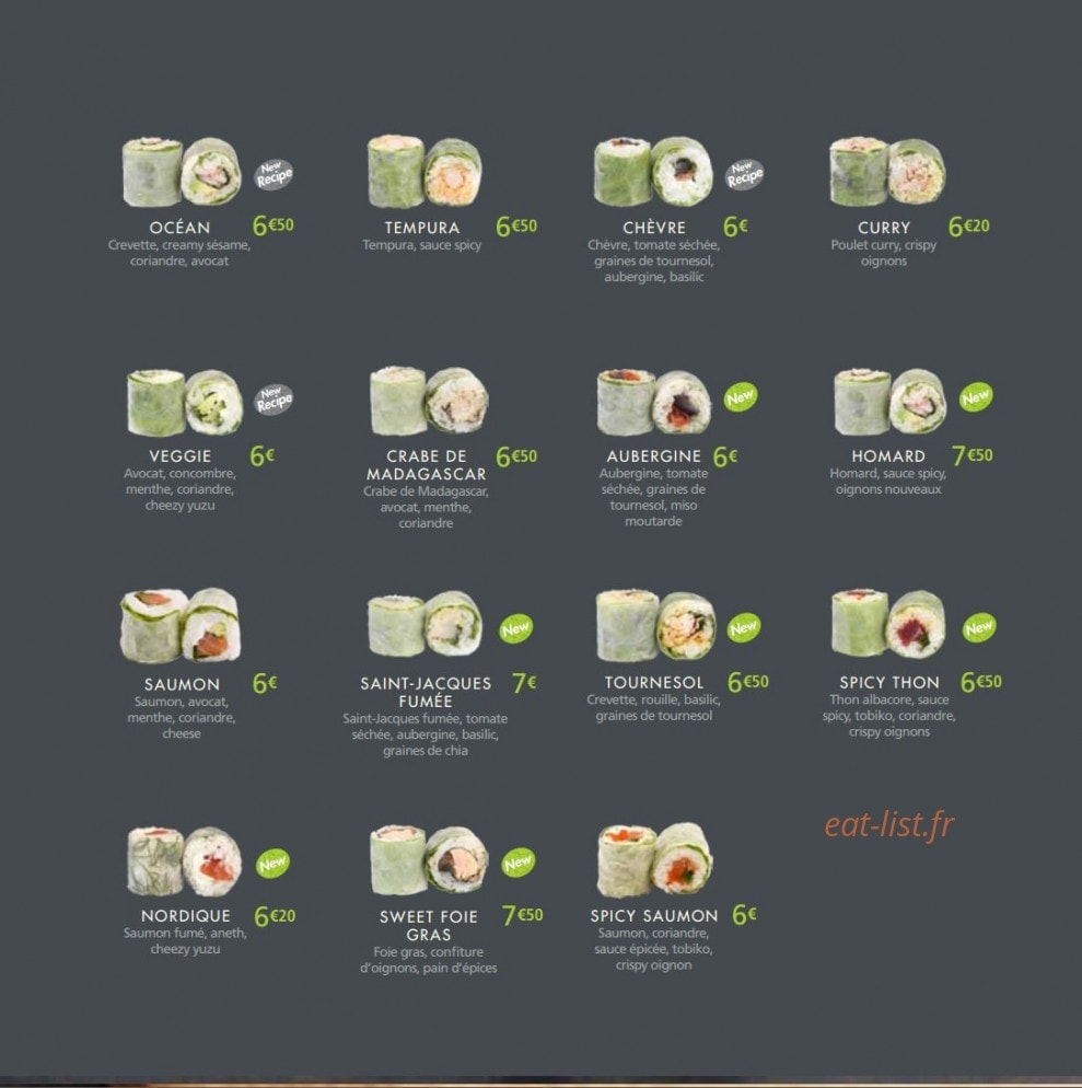 Coté Sushi — carte page 17