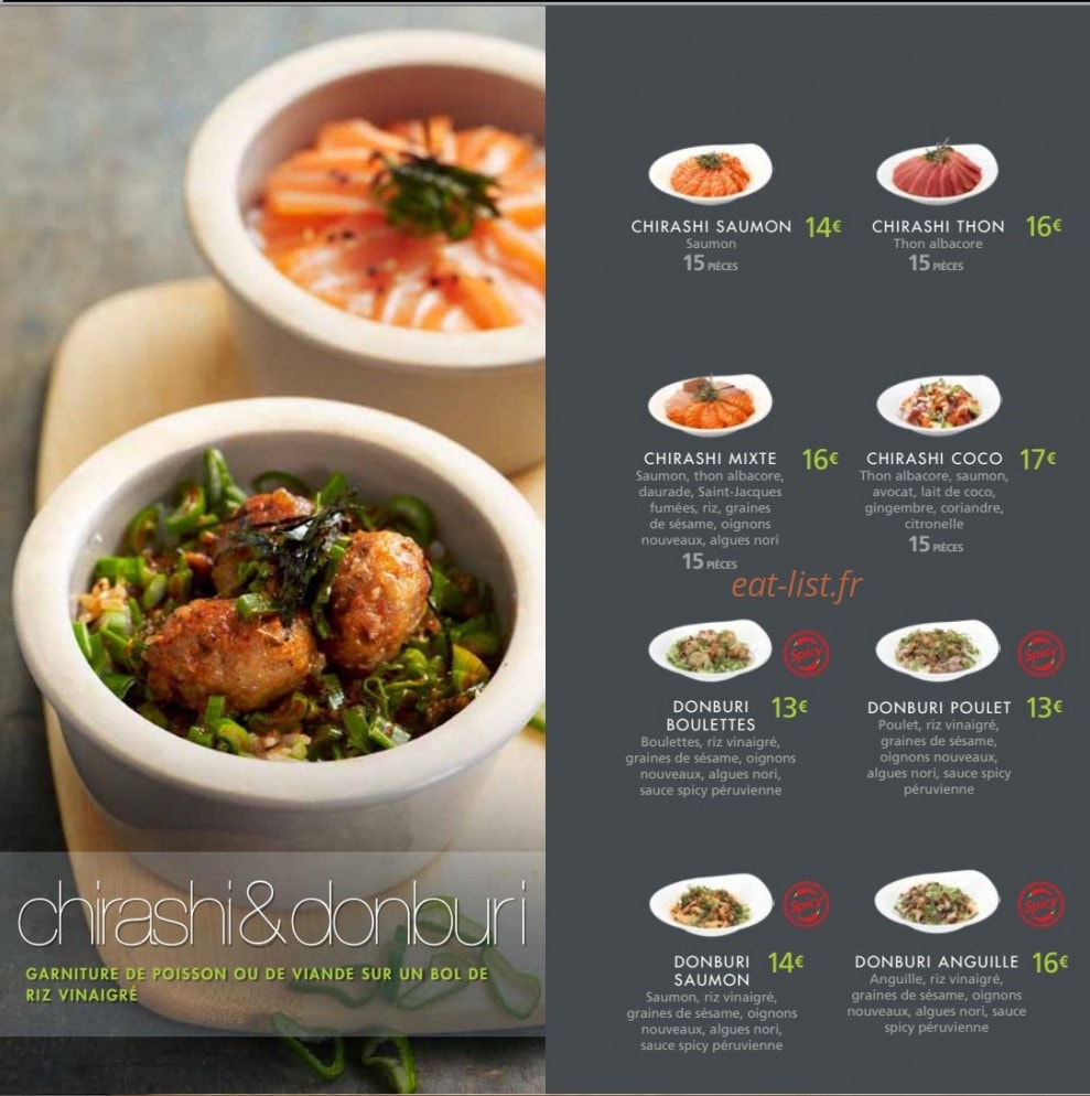 Coté Sushi — carte page 23