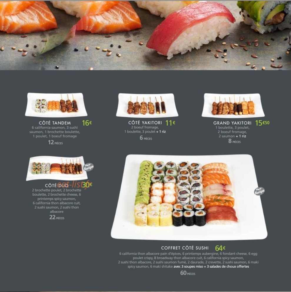 Coté Sushi — carte page 25