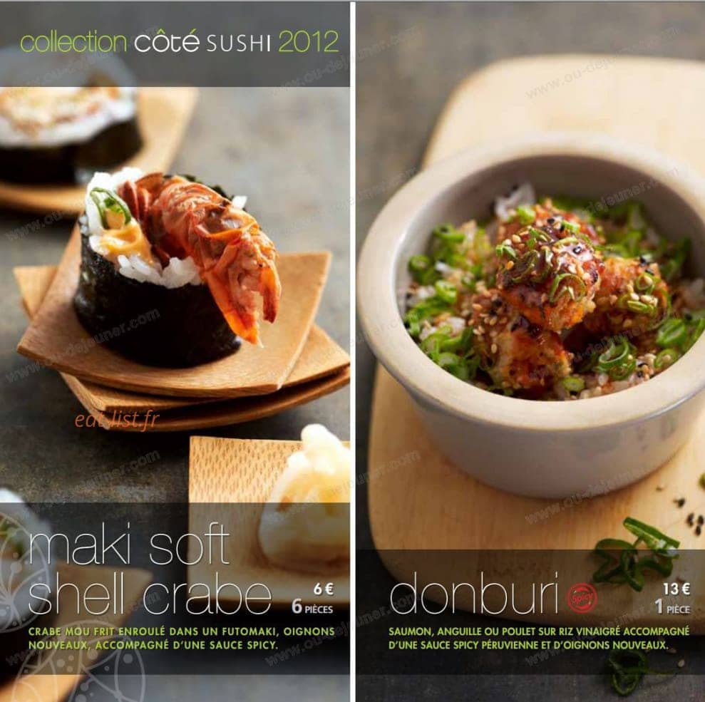 Coté Sushi — carte page 4