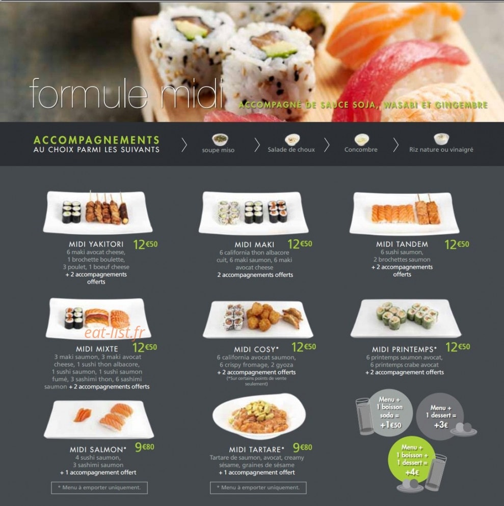Coté Sushi — carte page 26