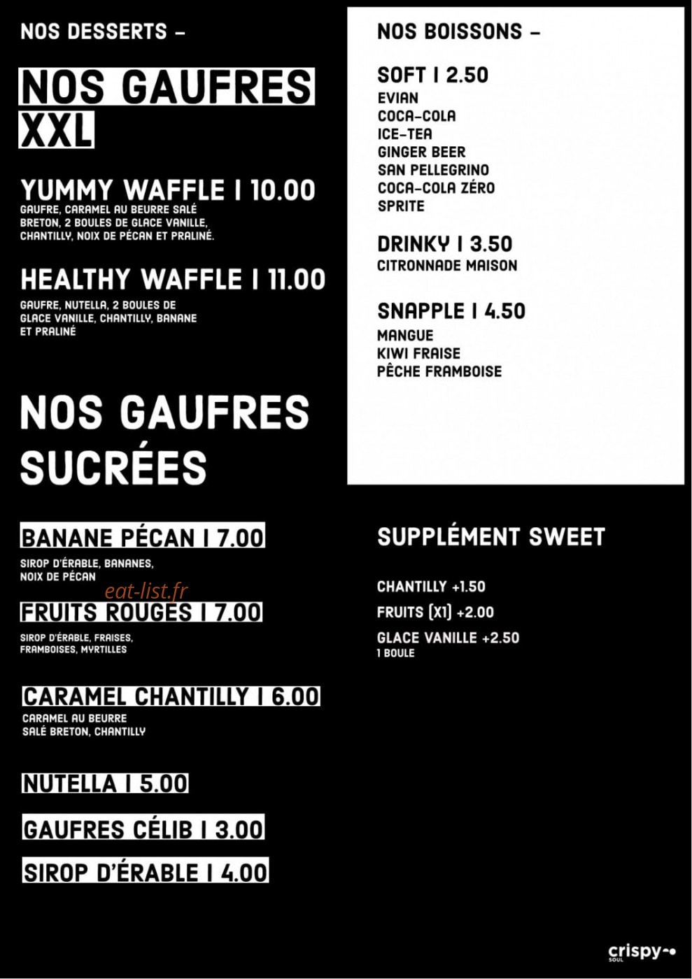 Crispy Soul — carte page 2