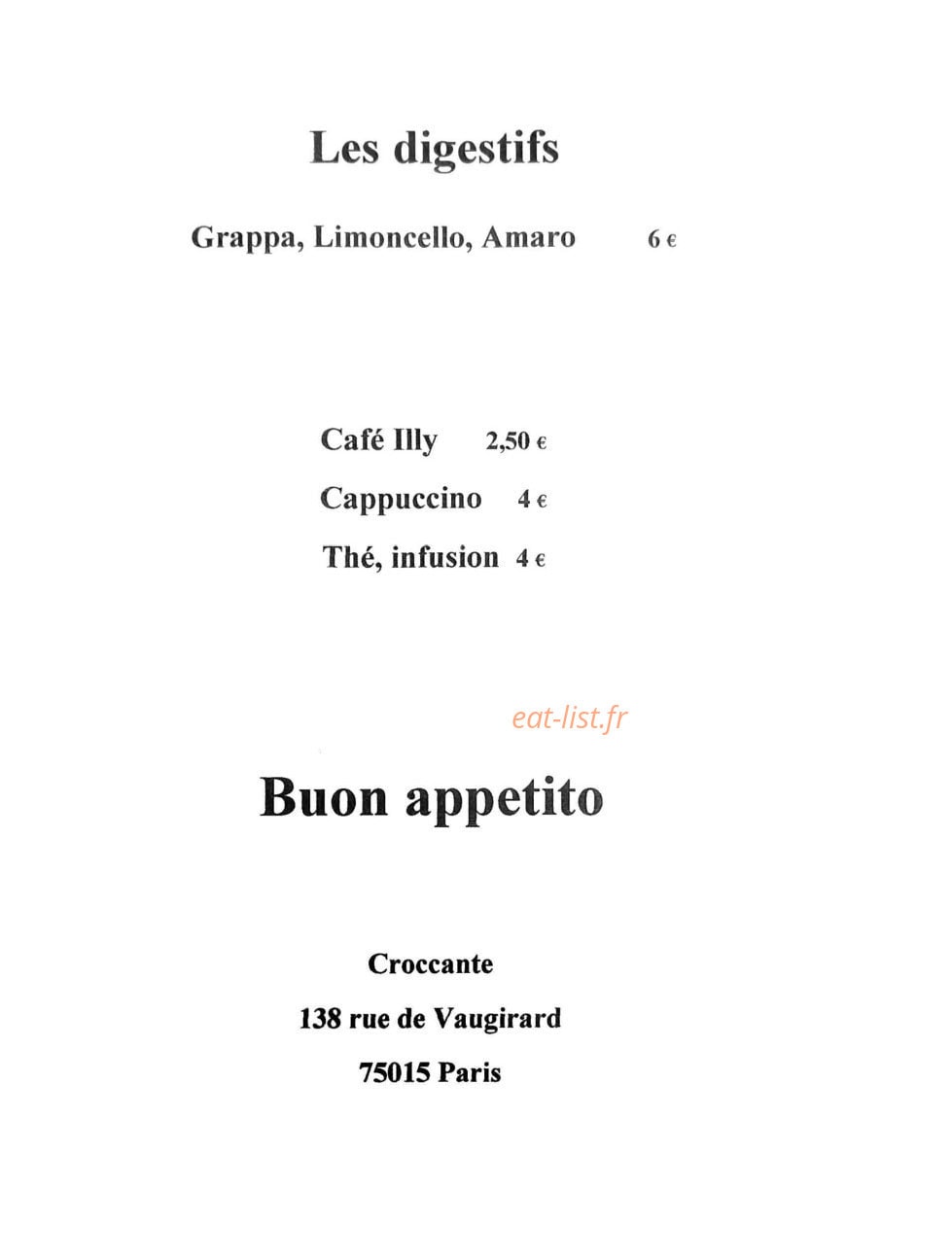 Croccante — carte page 6
