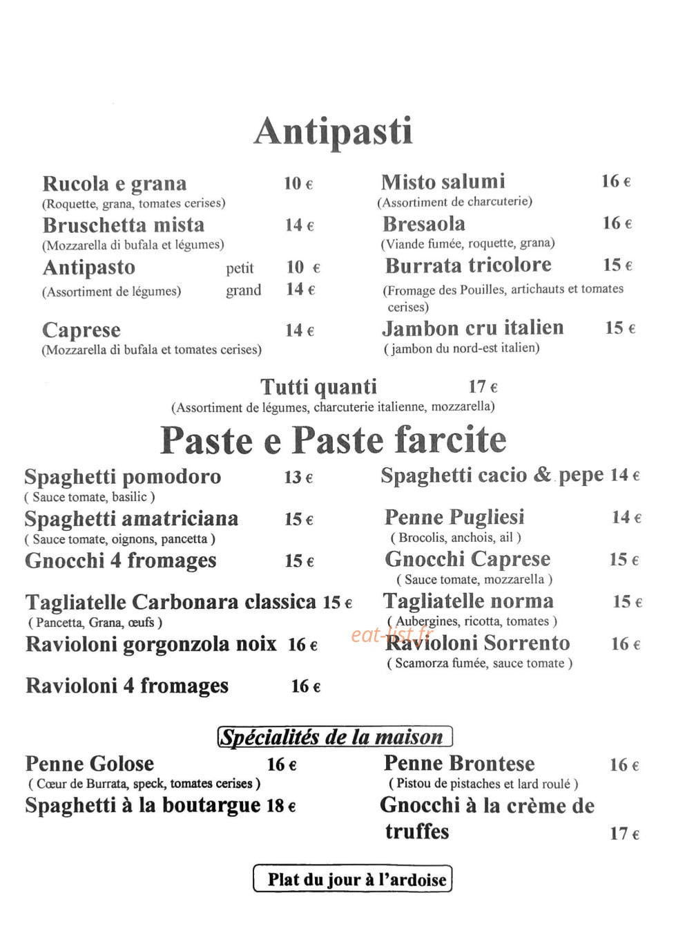 Croccante — carte page 2