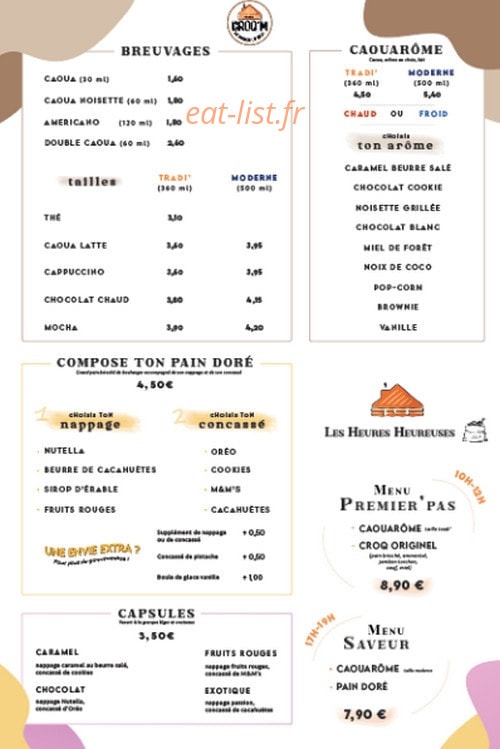 Croq'm — carte page 2