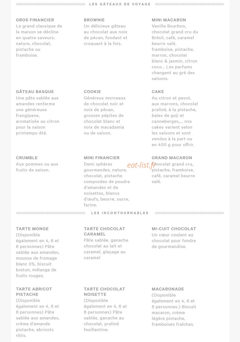 Eric kayser — carte page 7