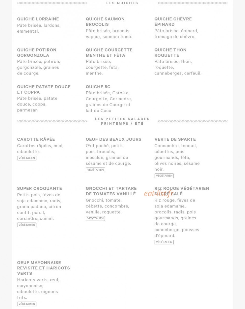 Eric kayser — carte page 2