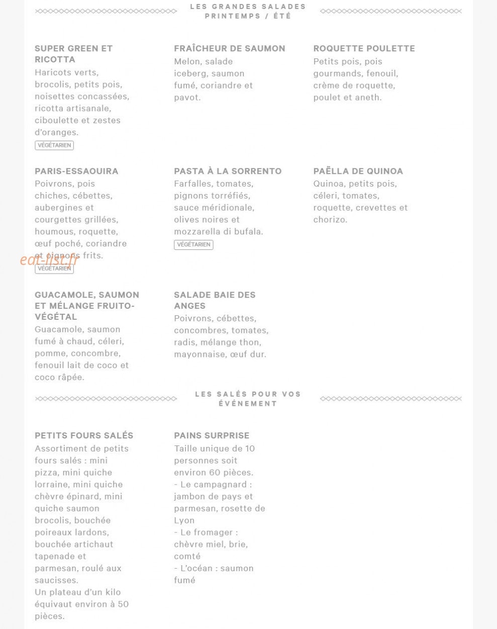 Eric kayser — carte page 3