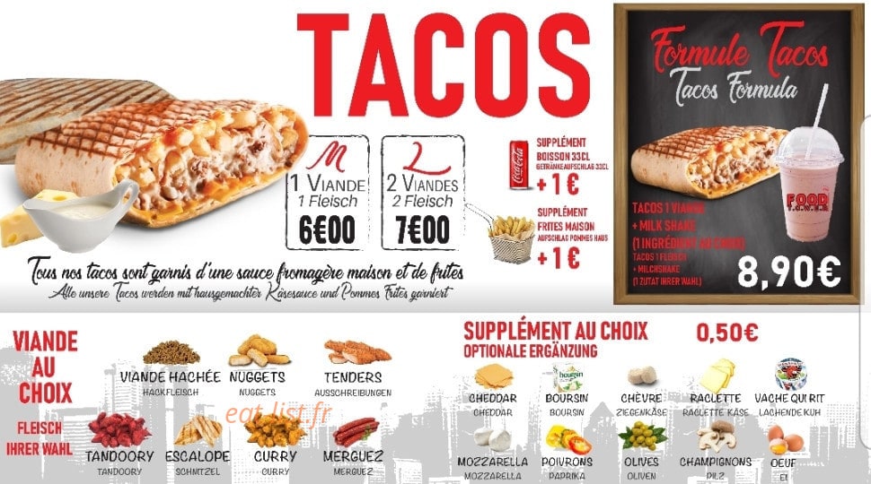 Food tower — carte page 1