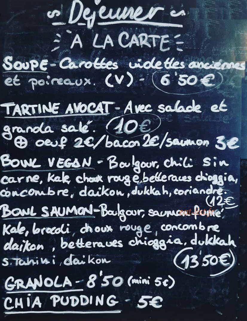 Carte et menu de Good News Coffee Shop à Paris 15 — La carte