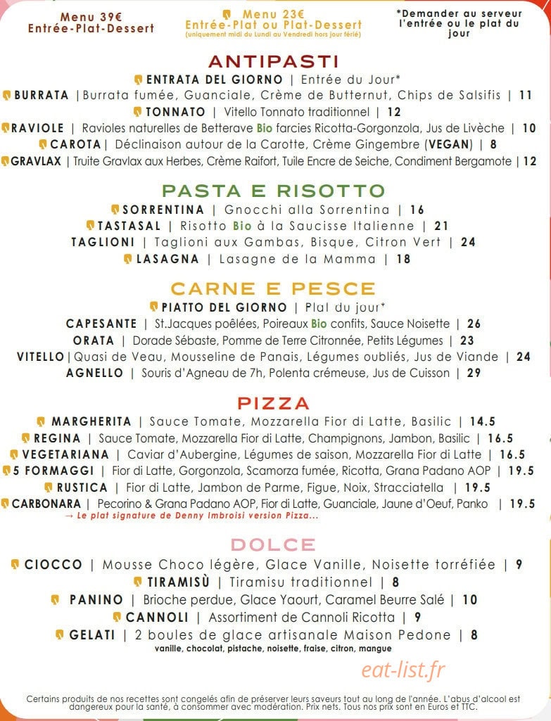 Ilvolo Bar Rooftop — carte page 1