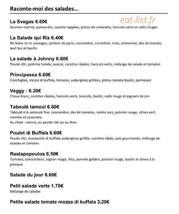 Instants de Saveurs — carte page 2
