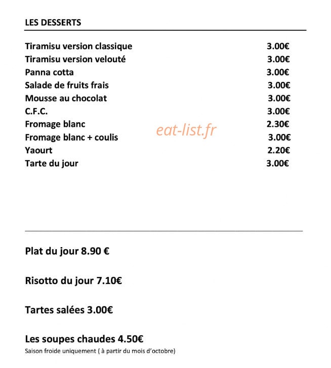 Instants de Saveurs — carte page 3