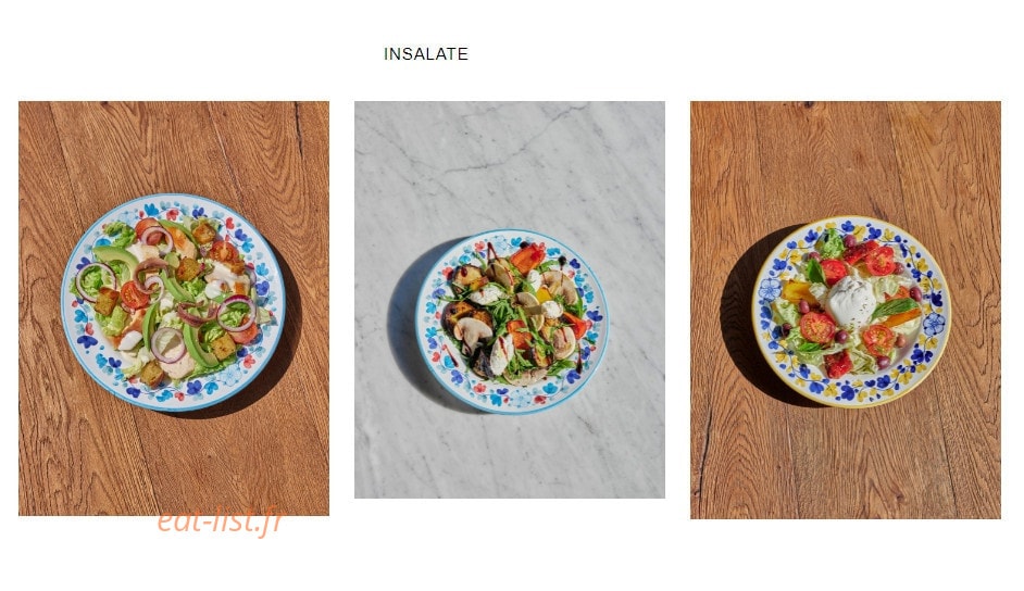 Italian Trattoria — carte page 3