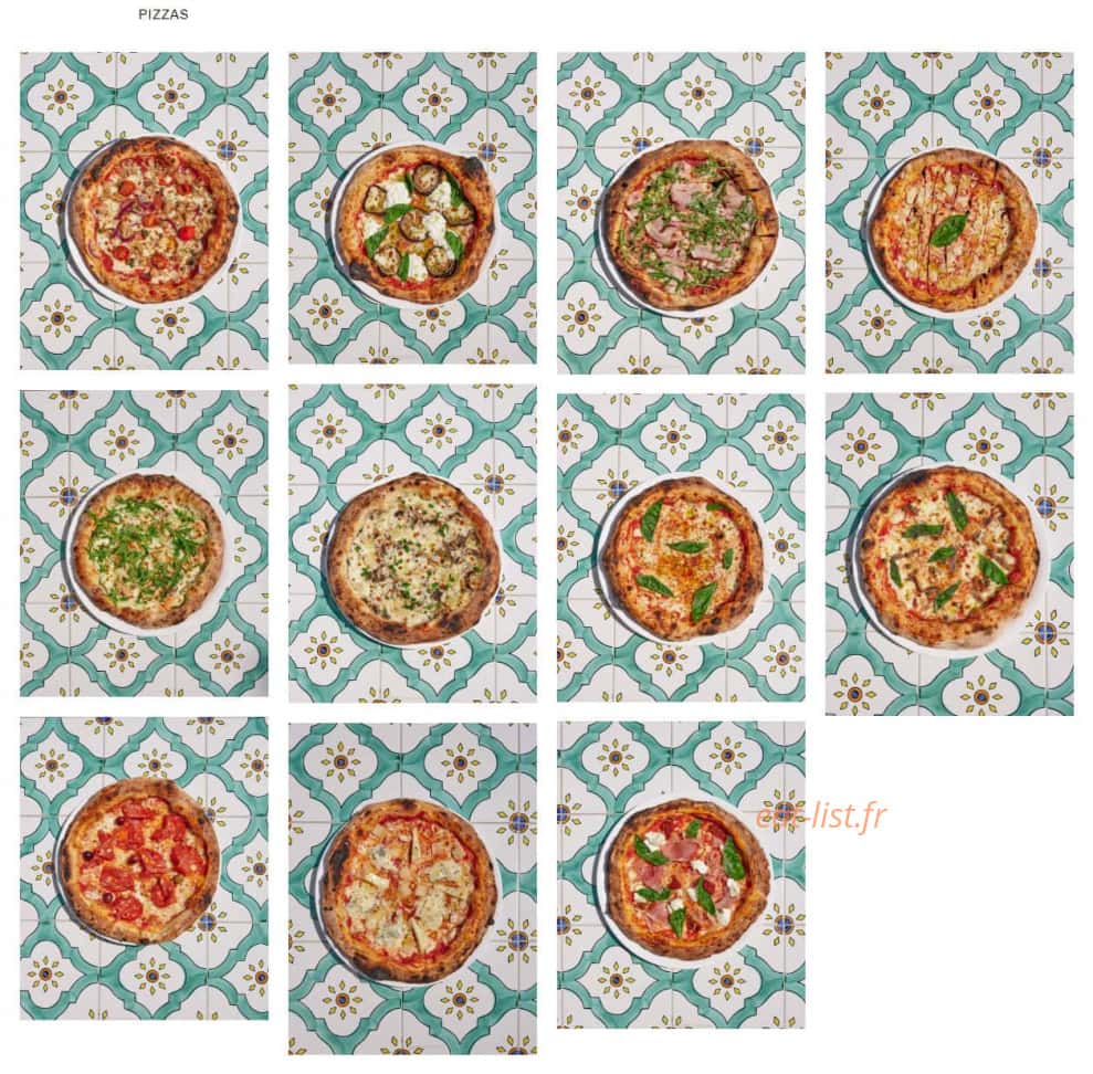 Italian Trattoria — carte page 1