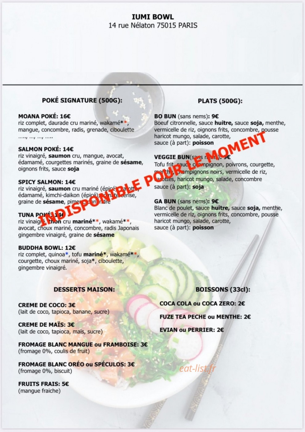 Iumi Bowl — carte page 2