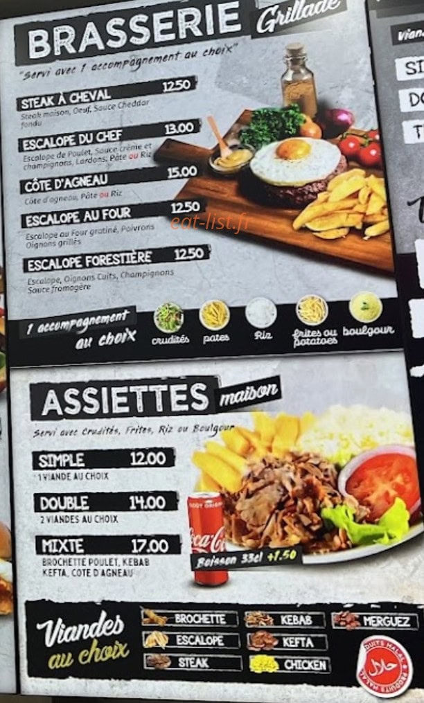 Kb Grill — carte page 1