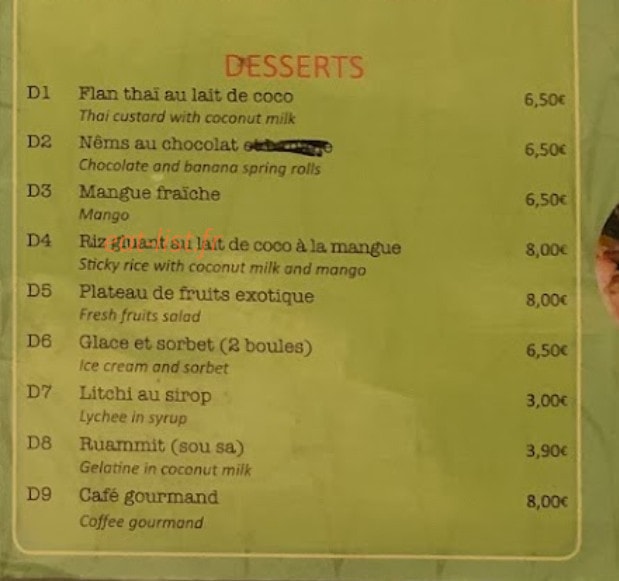 Khao Tip — carte page 4