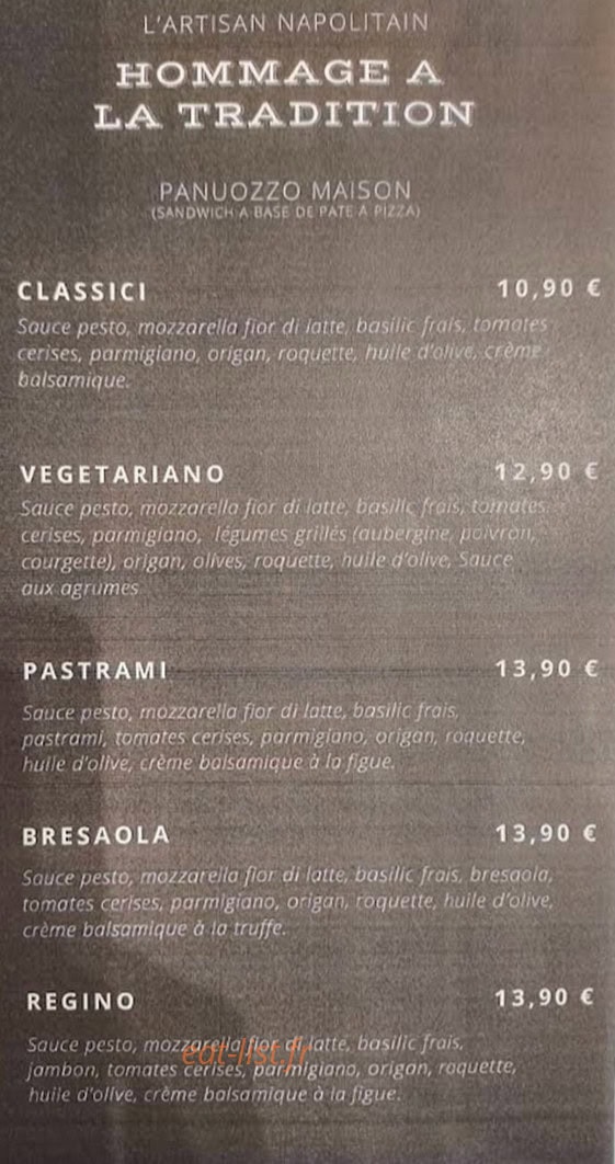 L'artisan Napolitain — carte page 2