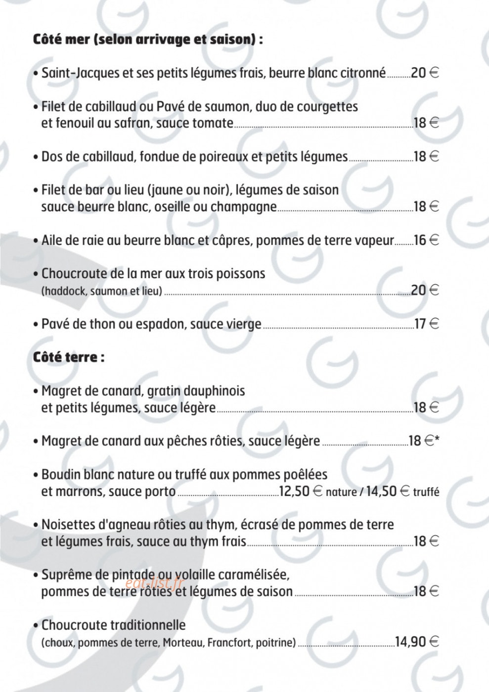L'atelier des gourmands — carte page 6