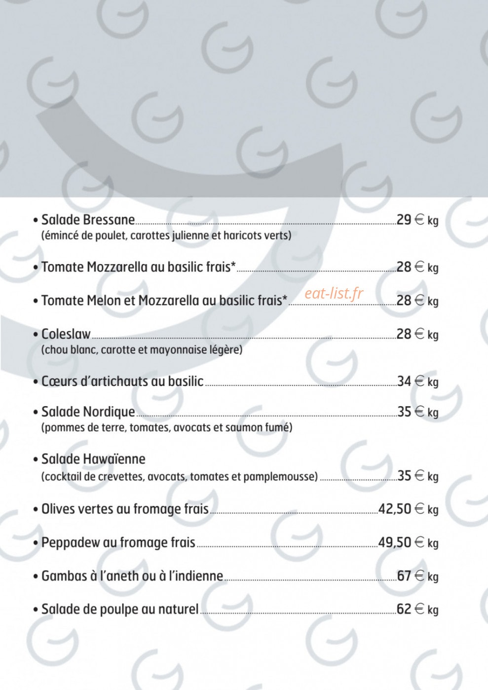 L'atelier des gourmands — carte page 3