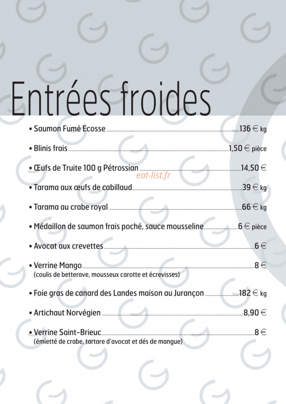 L'atelier des gourmands — carte page 4