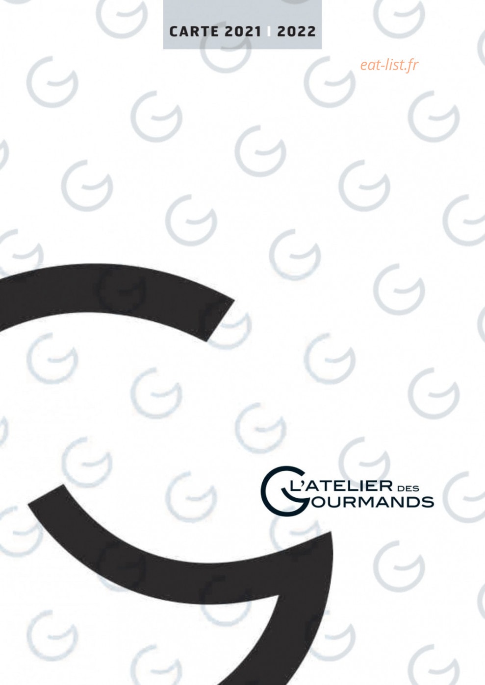 L'atelier des gourmands — carte page 1